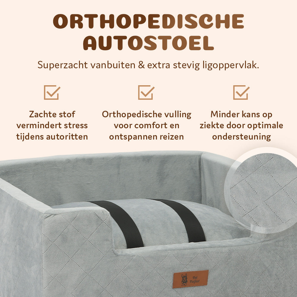 orthopedische luxe autostoel hond